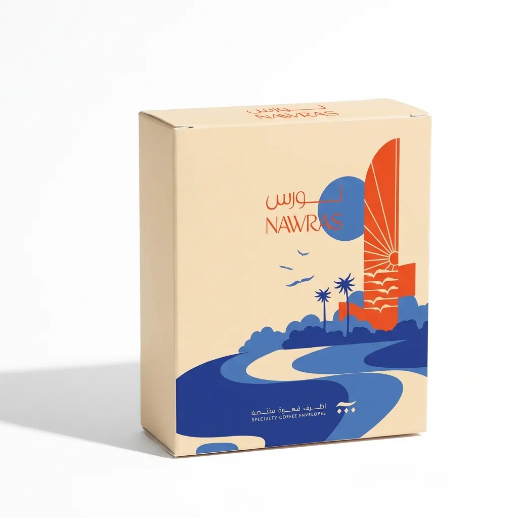 Coffee Sachet Box - Nawras - بوكس أظرف- نورس